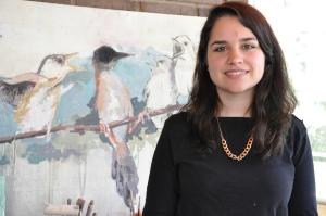 Entrevistem a la pintora Carmen Maín al seu estudi de Guadalajara. / Font: Muses amb Traça
